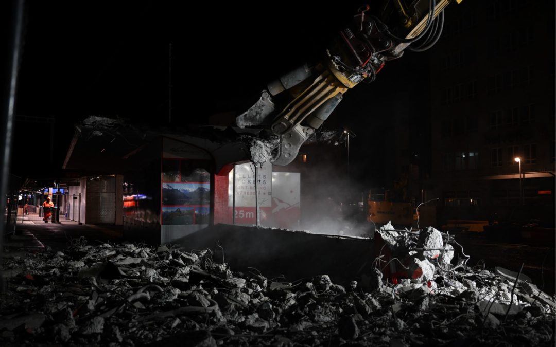 Travaux Gare TMR à Martigny