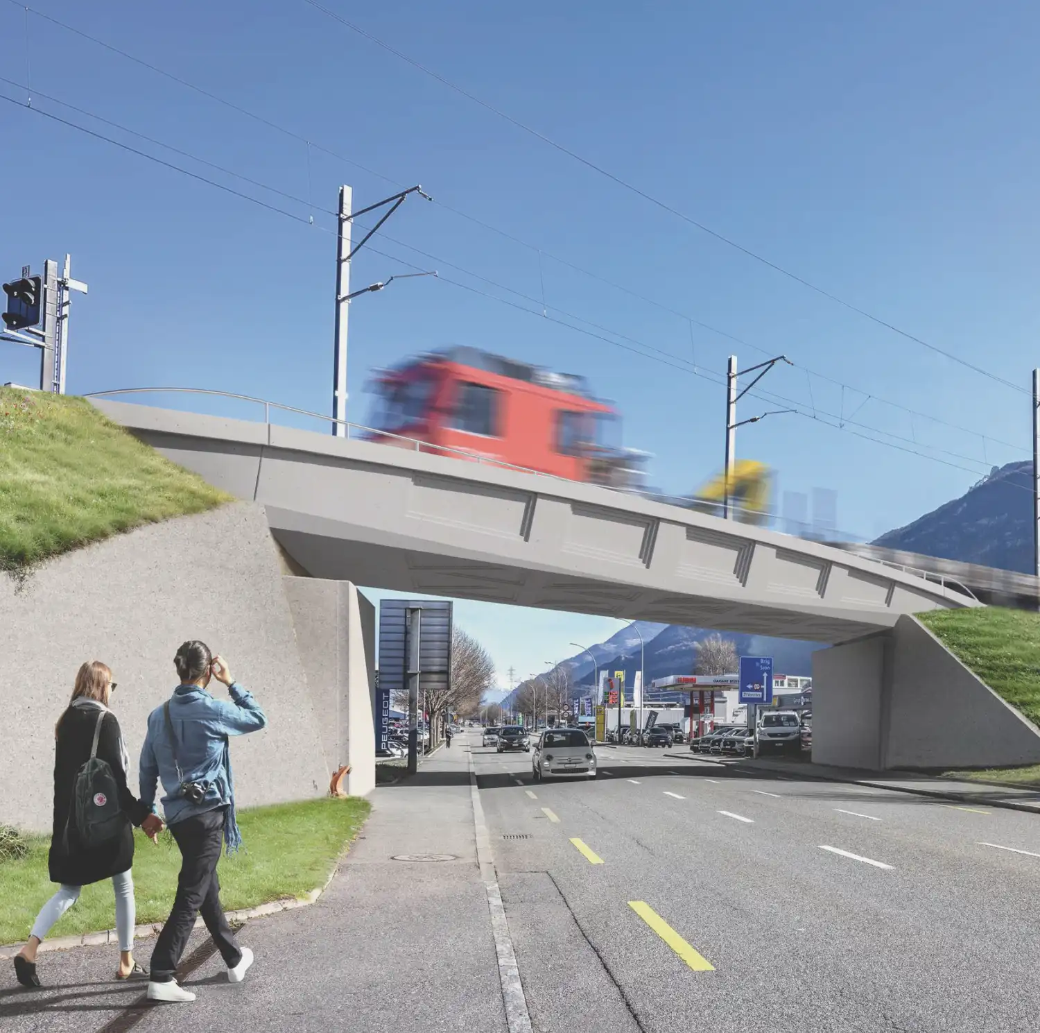 Visualisation du nouveau pont